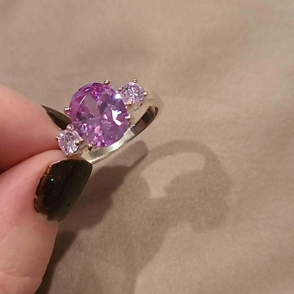 Cubic zirconia sterling silver ring - Picture 6 of 8